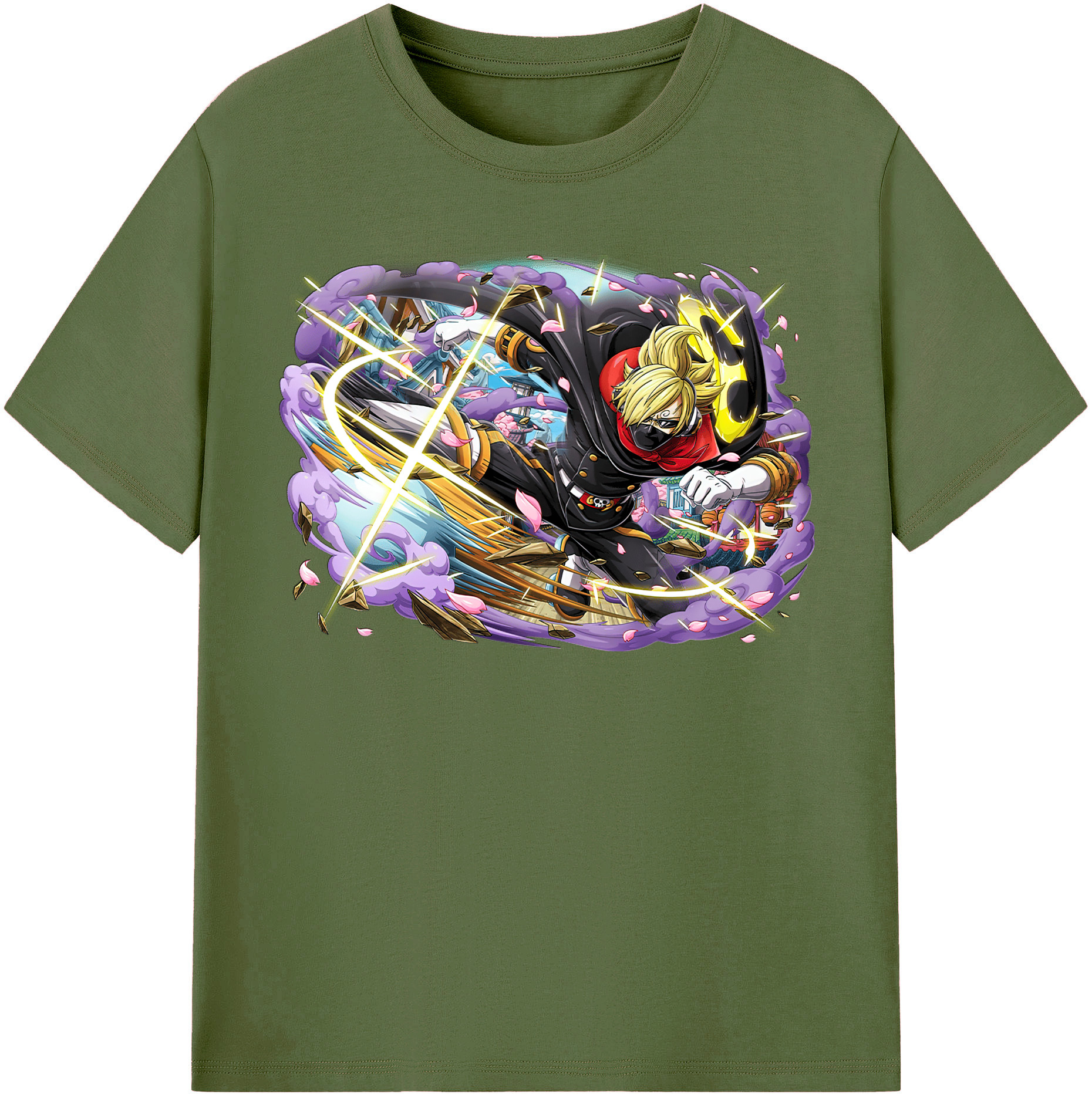 ワンピース サンジ ONE PIECE Sanji 綿100％半袖Tシャツ（フロントプリント）